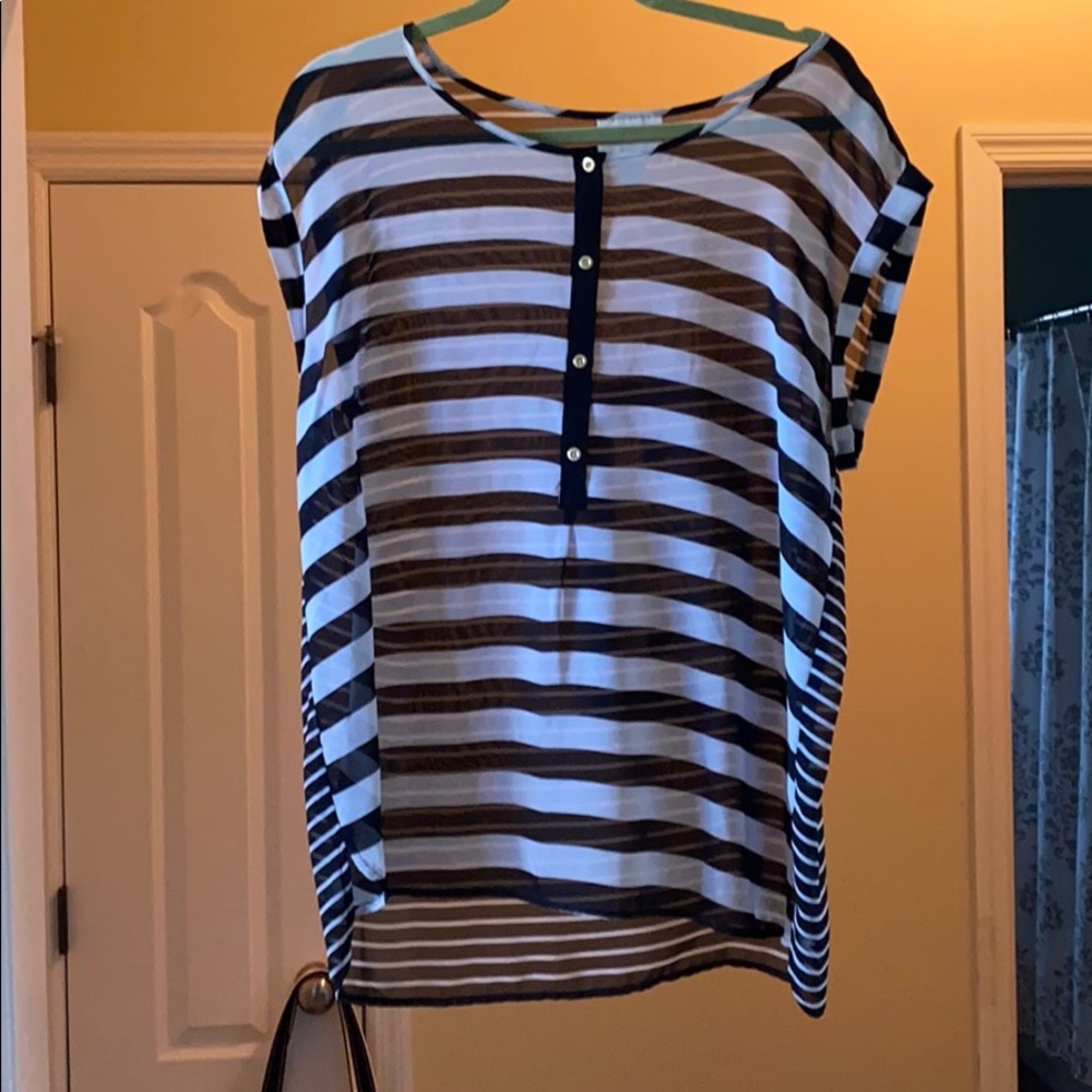 Black and white striped loft top LARGE